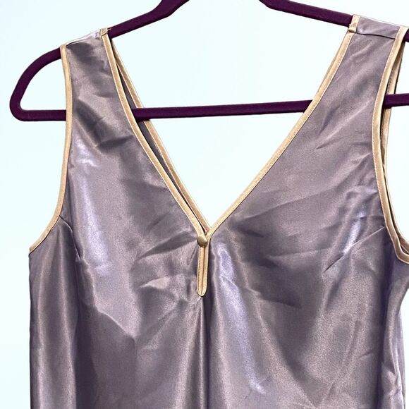 Vintage Jones New York (M) Purple Satin Slip - Picture 3 of 4